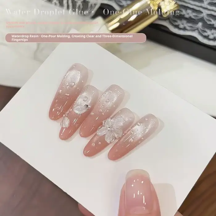 ㉫ Nouveau Gel Nail Art 3D Haute Transparence Effet Goutte d'Eau