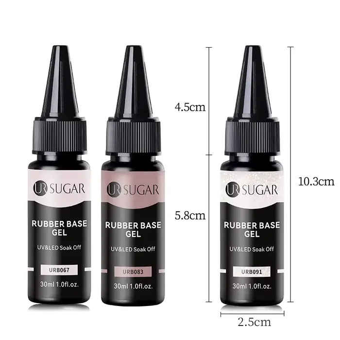 UR SUGAR 30ml Gel de Base en caoutchouc rechargé grande capacité cristal nu rose clair tremper UV LED vernis pour Nail Art Gel construit