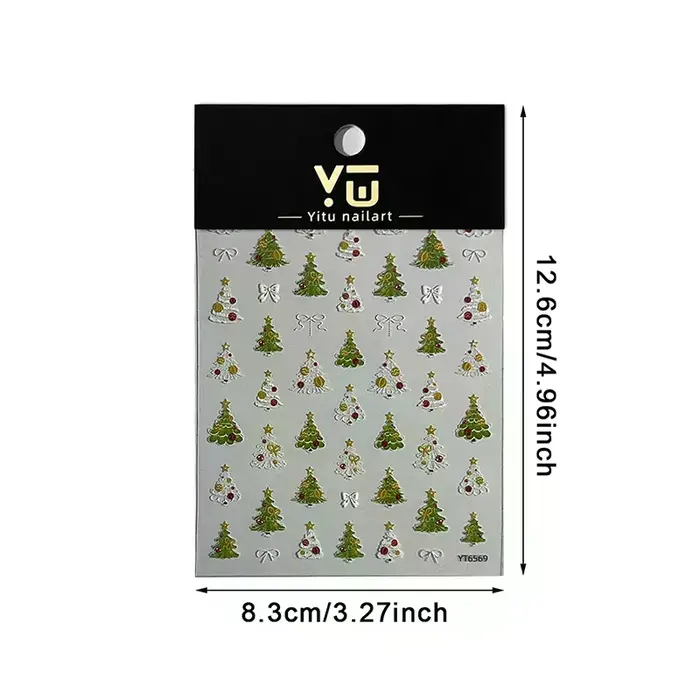 Autocollants pour ongles arbre de noël