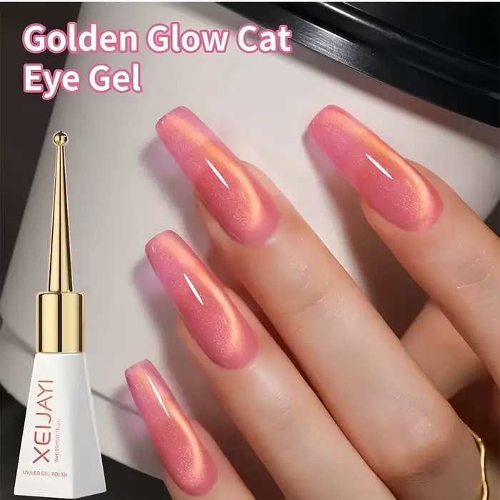 XEIJAYI 10Ml Gel pour ongles oeil de chat Gel magnétique-Gel LED UV holographique réfléchissant util