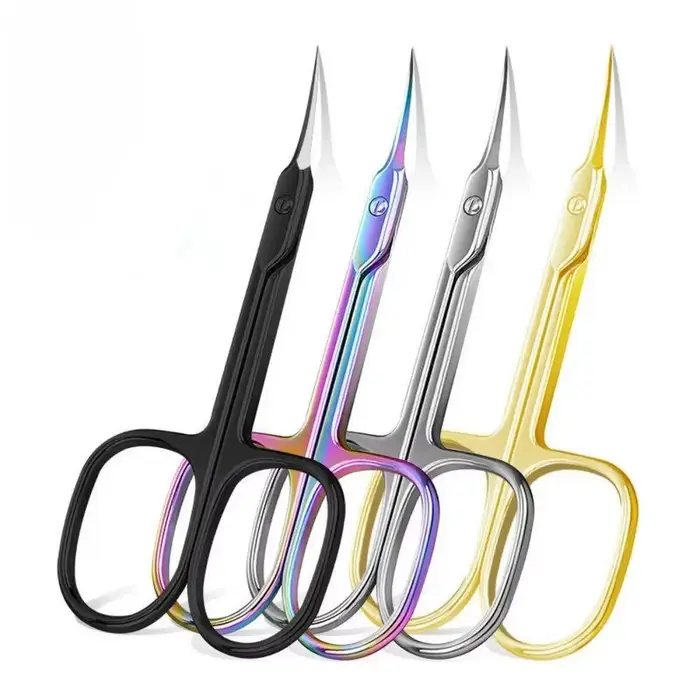 Ciseaux extra fins pour manucure et pédicure, coupe-ongles, lame courbe, bout pointu, kit de toilett