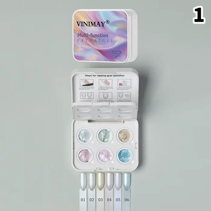 Vernis à ongles gel effet coussin d'air 6 couleurs, kit de peinture pour ongles, colle à peinture, v