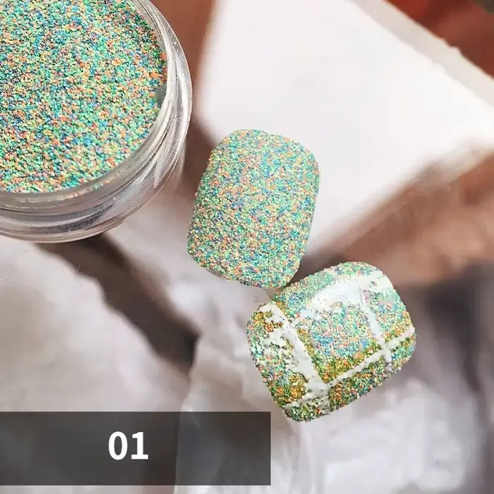 Poudre pour Nail Art en tissu de laine, 6 couleurs, accessoires pour ongles en laine d'hiver, poudre