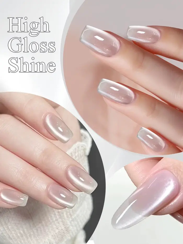 Vernis à ongles gel magnétique blanc ultra brillant MTSSII Flow Light 10ml