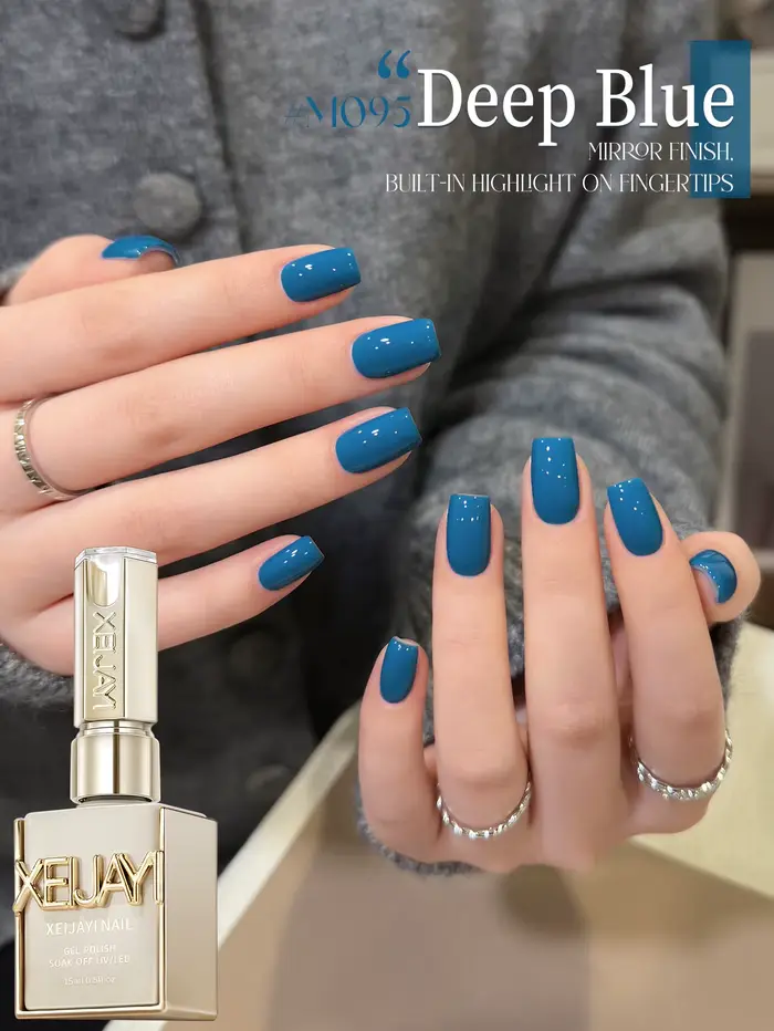 1 pièce de gel à ongles bleu semi-permanent 15 ml pour nail art