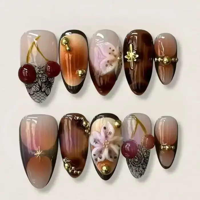 24 faux ongles à presser
