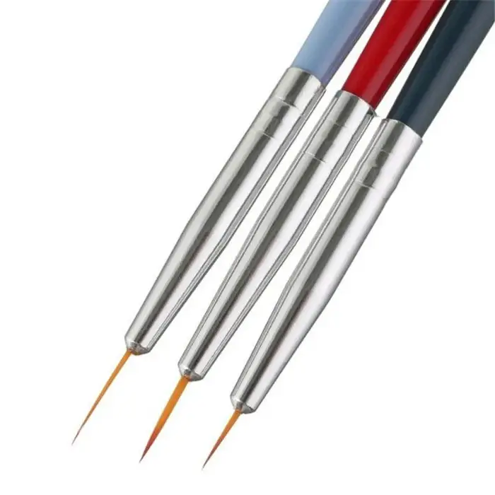 Ensemble de 3 pinceaux à ongles pour fille, nouveau, art, ligne, peinture, stylo 3D, conseils, bricolage, acrylique, gel UV, dessin, conception, manucure, outil de peinture