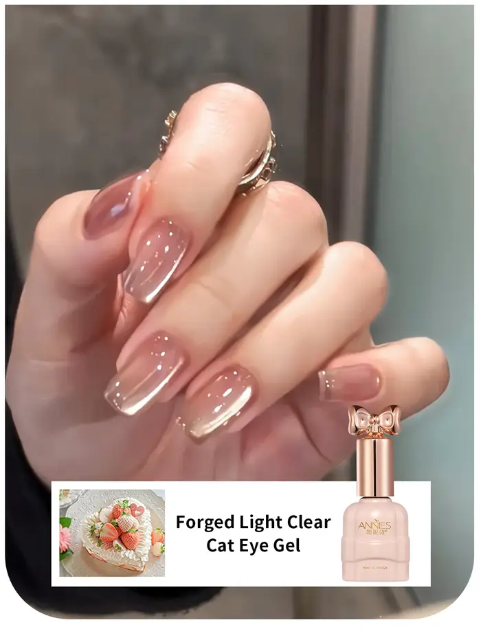 Vernis à ongles gel œil de chat rose clair 10ml