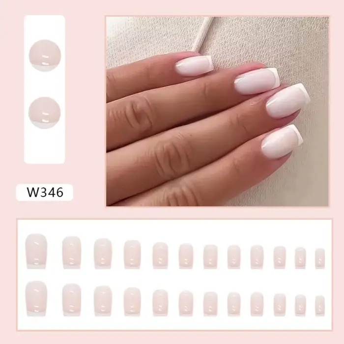 Faux ongles carrés courts