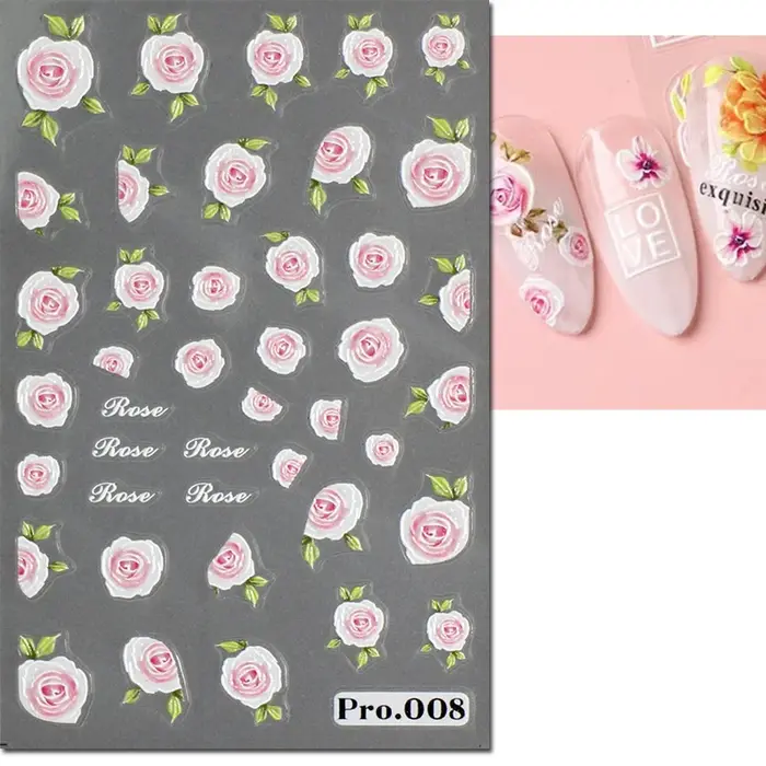 Autocollants pour Nail Art en relief 5d