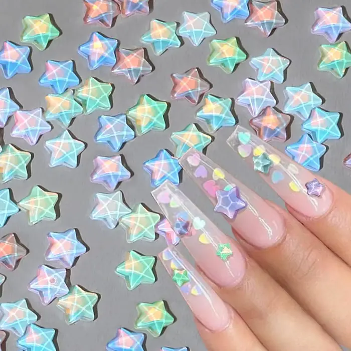 Breloques étoiles Mocha en forme de cœur