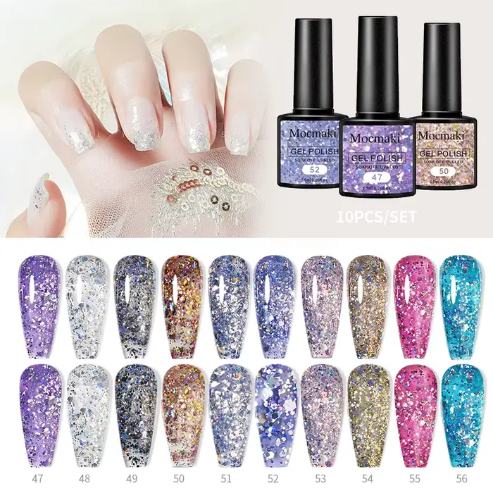 Kit de vernis à ongles en gel 10 pièces/ensemble