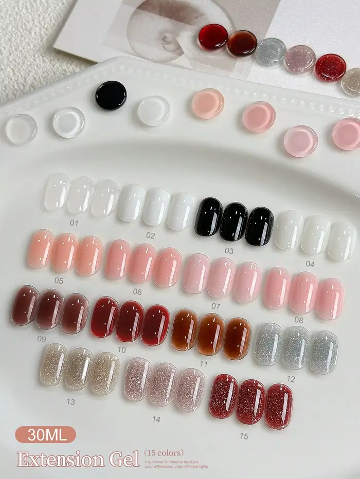 XEIJAYI 30ml Gel de construction solide 18 couleurs au choix pour le renforcement et le modelage