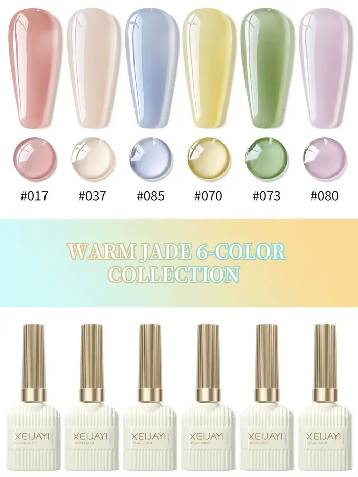 6 couleurs gelée rose nu Gel vernis à ongles ensemble hybride vernis à ongles Semi-permanent vernis 