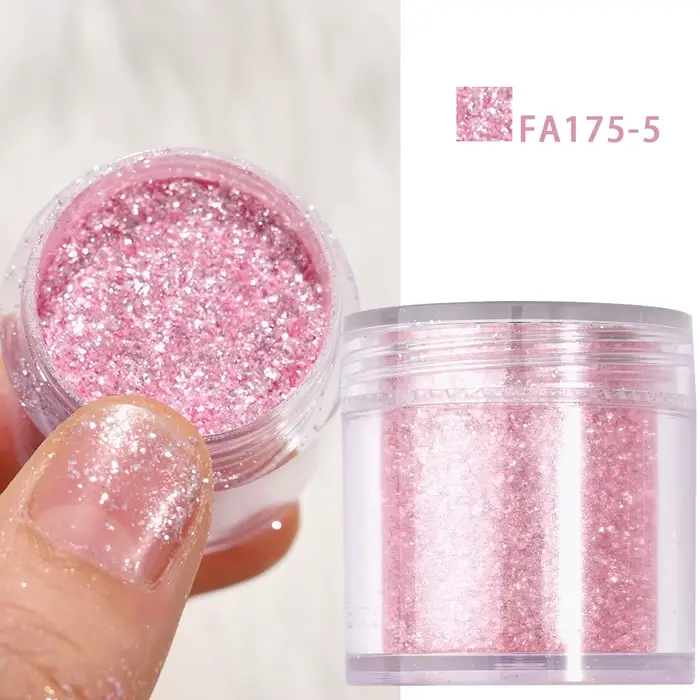 16 couleurs printemps rose aurore opale polarisée ongles flocons non-mince irisé miroitant poudre bricolage manucure