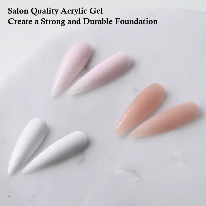 MSHARE Gel français ongles conseils Super blanc Poly acrylique Gel pour Extension d'ongles cristal UV LED Construction