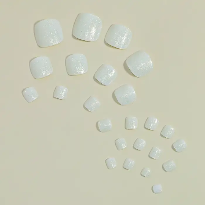 Faux Ongles de Pieds Carrés, Courts, Couverture Complète, N64.Femmes