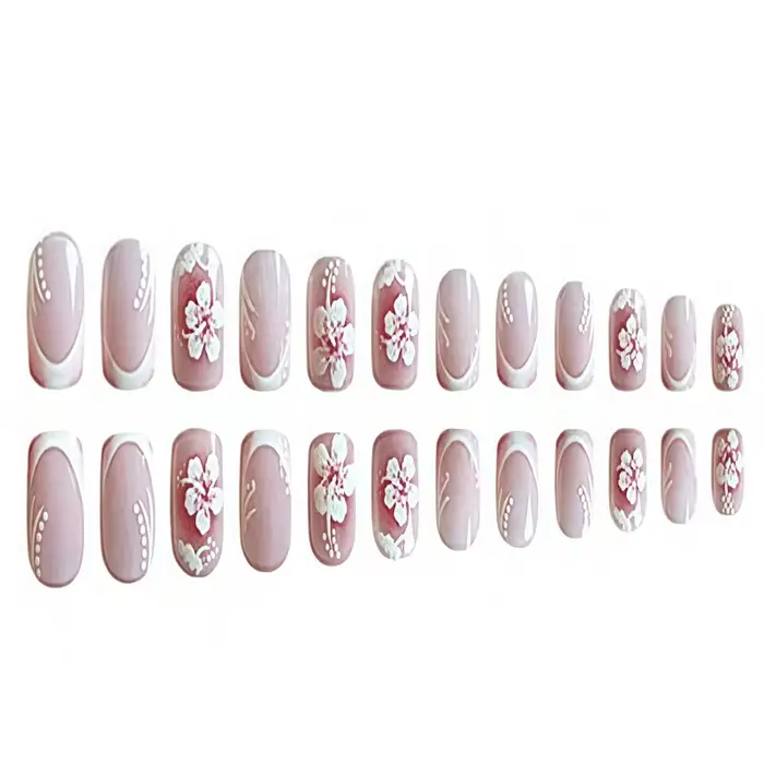 Indispensable pour les passionnés de mode : 24 pièces de faux ongles courts de style français
