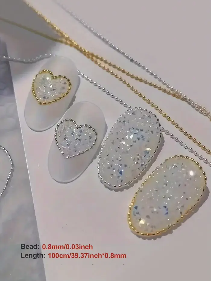 Perles de pierre de lutin pour ongles