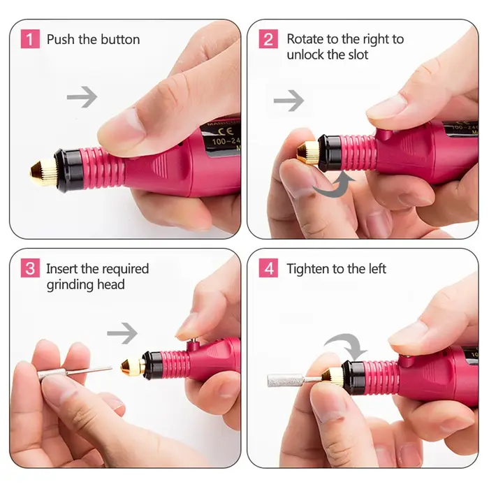 LULAA perceuse à ongles électrique ensemble pédicure équipement de meulage moulin pour manucure prof
