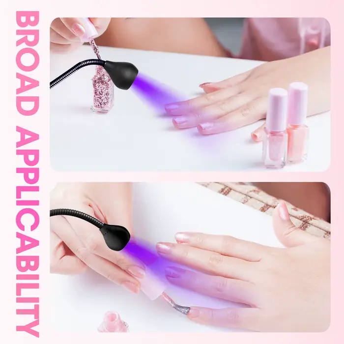Sèche-ongles lumière UV lampe à ongles 395nm longueur d'onde Clip-on bureau Mini USB