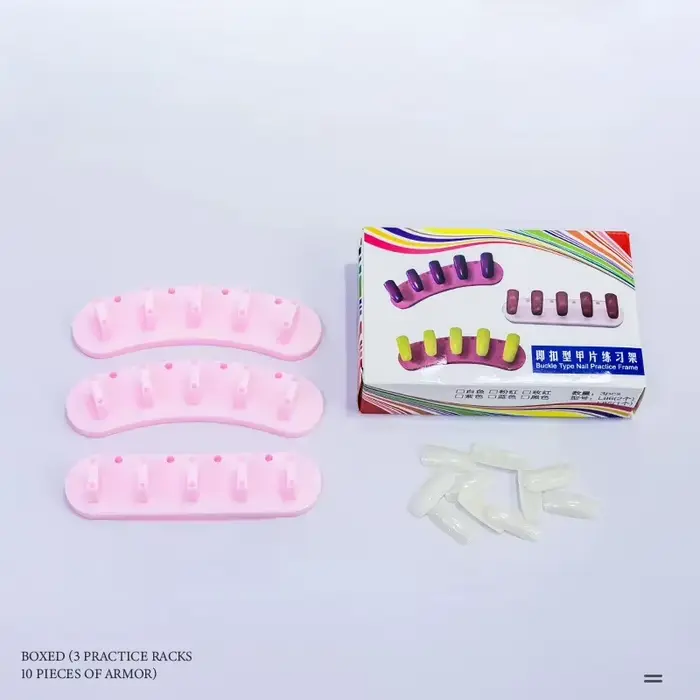 Combo d'outils pour nail art – Supports pour pointes d'ongles incurvés et droites avec présentoir pour étudiants