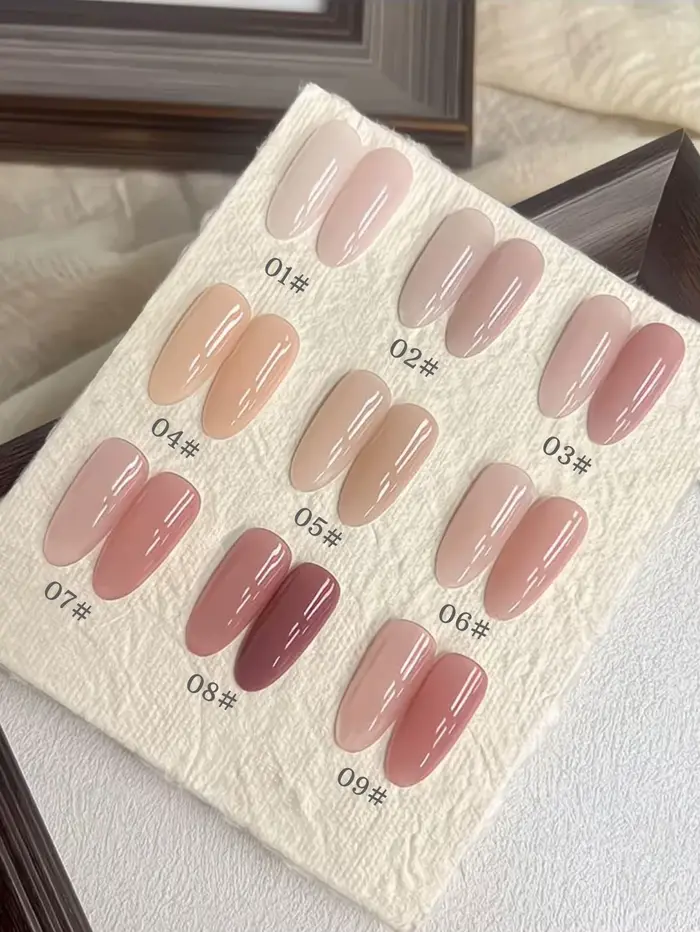 Nouveau vernis à ongles gel transparent effet jade hydratant couleur nude 2026