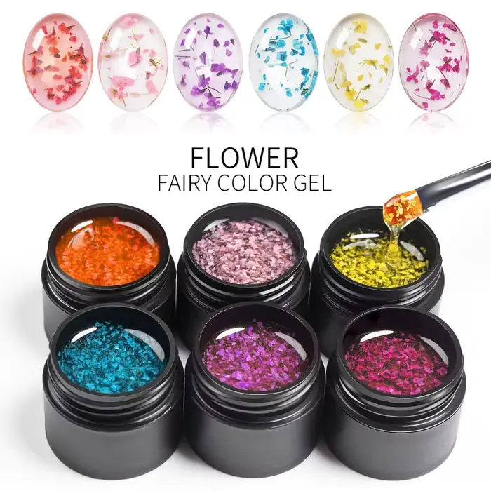 PUENTE 5ml Vernis à ongles gel Fée des fleurs Rose Violet Bleu