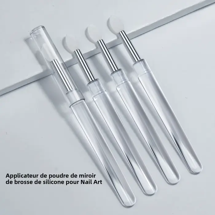 Brosse en Silicone transparente pour Nail Art