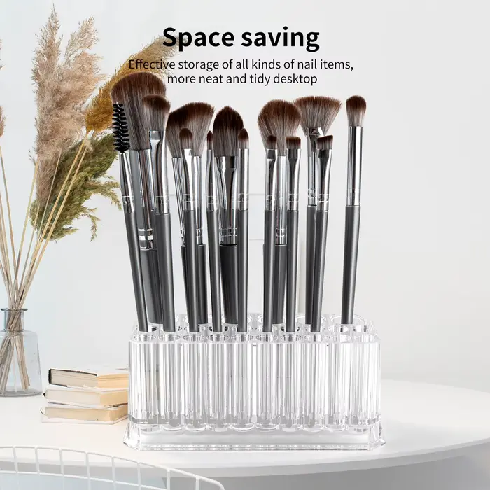 Support de rangement pour pinceaux à ongles en acrylique, 26 trous, organisateur de pinceaux de maqu