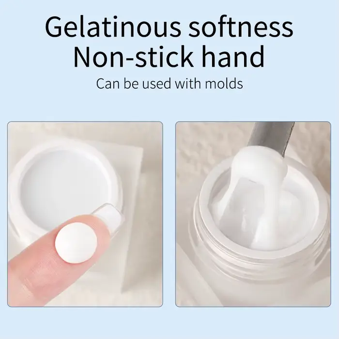 RSNAIL 5g solide sculpté Gel vernis à ongles antiadhésif main moulage Gel tremper UV/LED Nail Art clair blanc 3D