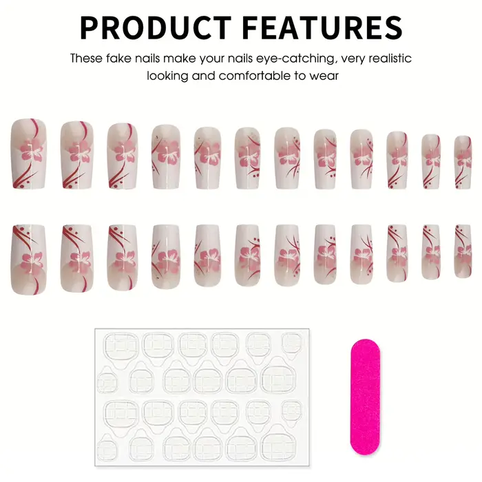 Faux ongles à breloques pour filles