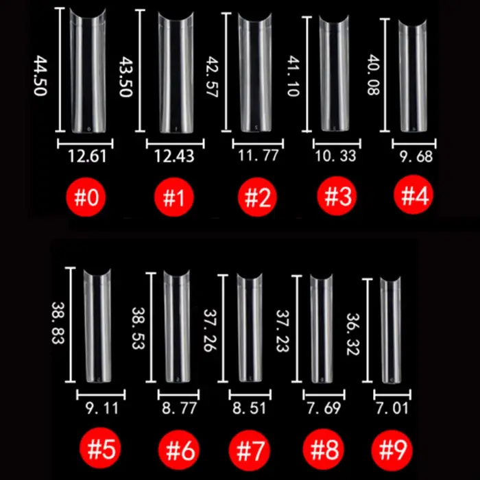 100 pièces/boîte XXL pointes d'ongles Extra droites longs cercueil carré faux ongles C incurvé ABS
