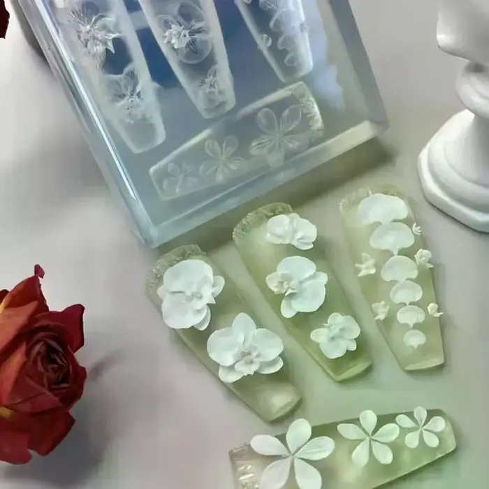 Moule à ongles en Silicone Transparent 3D