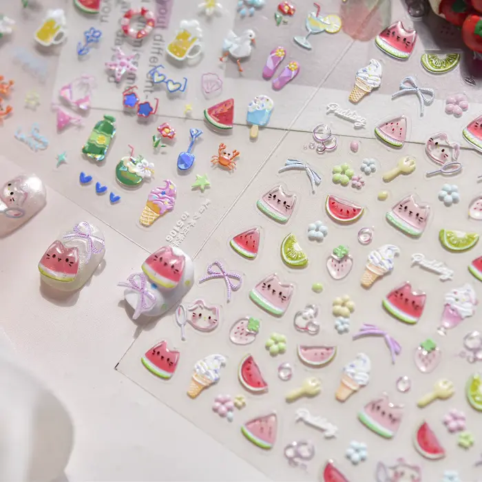 Autocollants pour ongles d'été pour enfants
