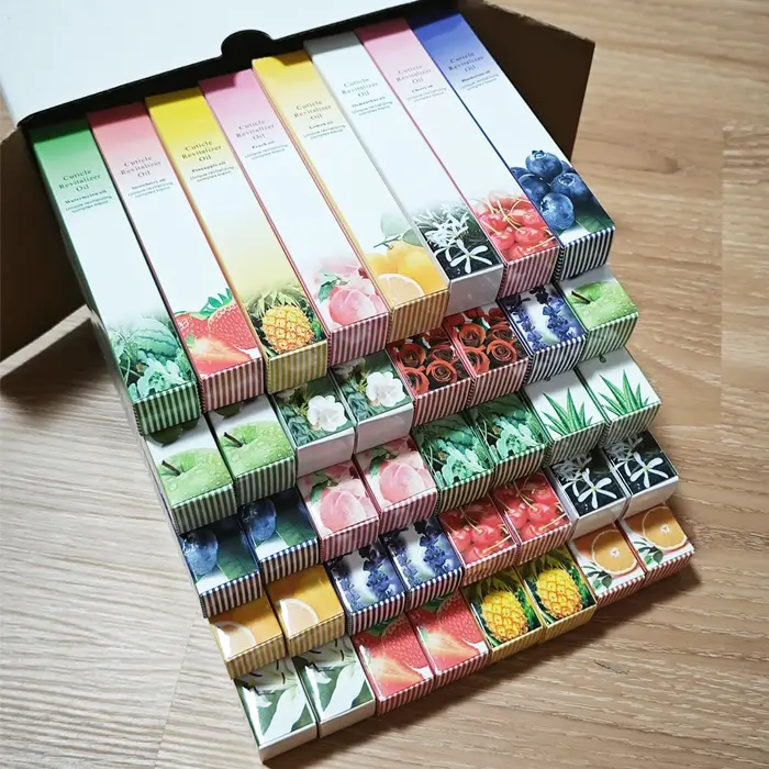 40pcs pêche mélangé cuticle huile soin des ongles nutrition
