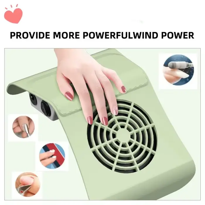 Aspirateur collecteur de poussière d'ongles, Machine-outils de manucure, forte puissance, faible bru