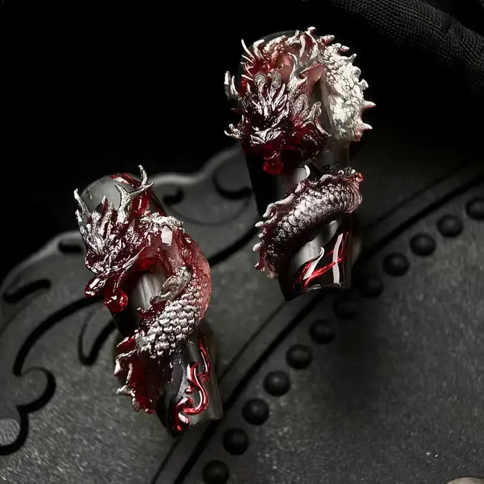 Nouveau moule à ongles 3D en silicone Dragon King