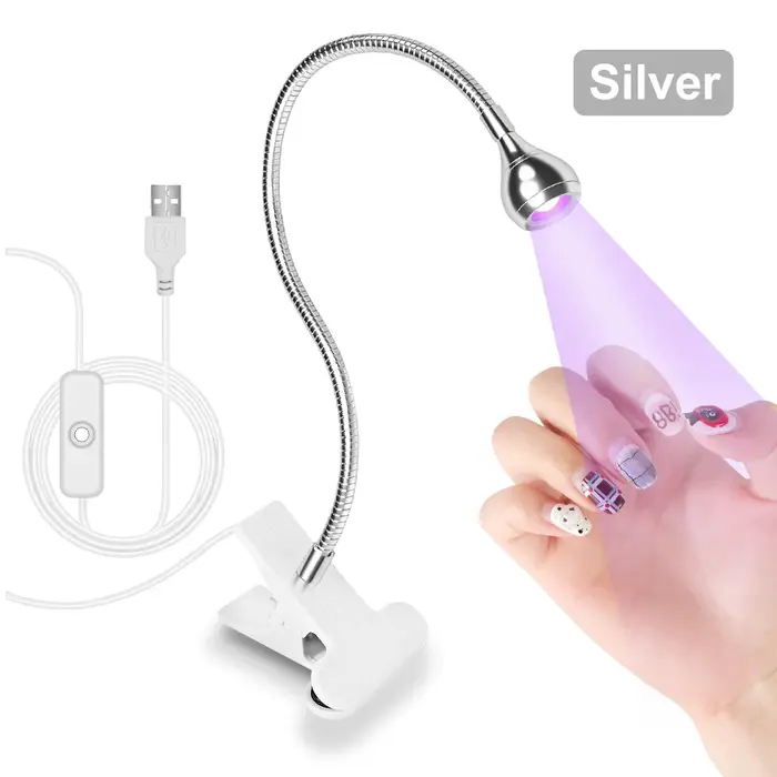 Lumière LED UV pour vernis à ongles lampe de séchage 360 pince de bureau Flexible Mini USB Portable sèche-ongles outils de Salon de manucure