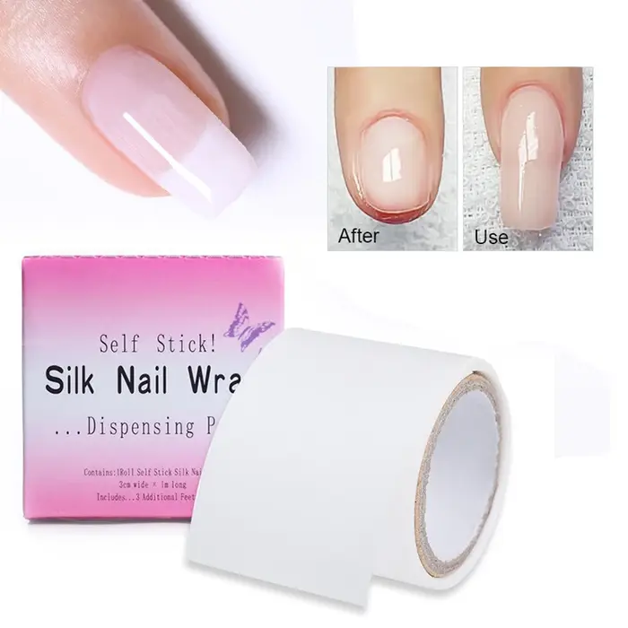 1 rouleau de filament de fibre de verre pour réparation d'ongles avec adhésif