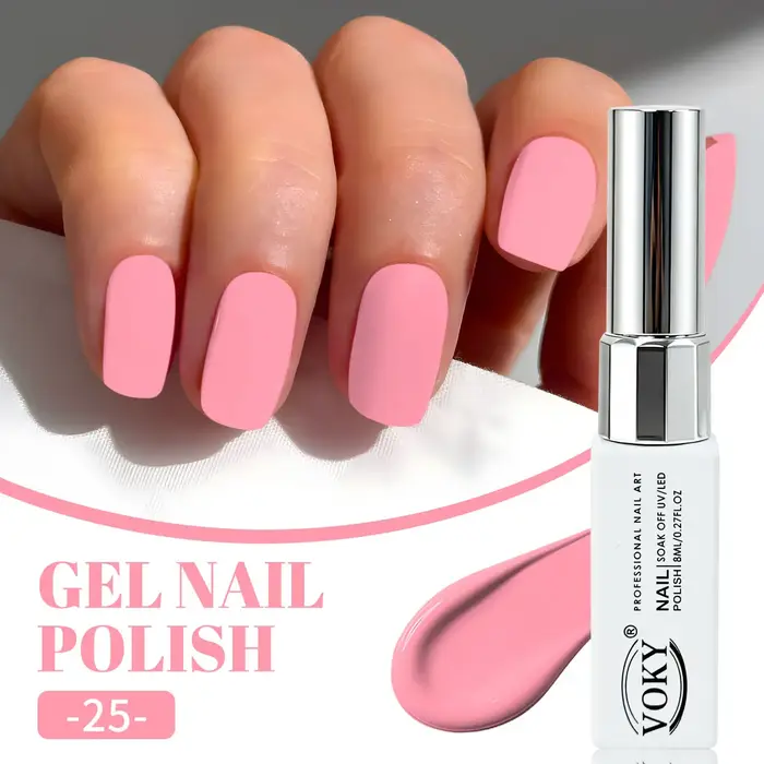 Ensemble de 6 vernis à ongles, disponible en rose vif, violet clair, bleu ciel, jaune crème et autres couleurs, gel semi-permanent UV LED à retirer par trempage, facile à appliquer et longue tenue, en