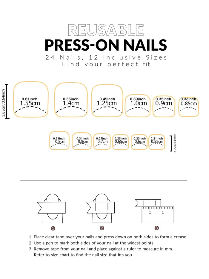 48 pièces français bordure noire armure des mains et des pieds faux ongles brillants entièrement coupés