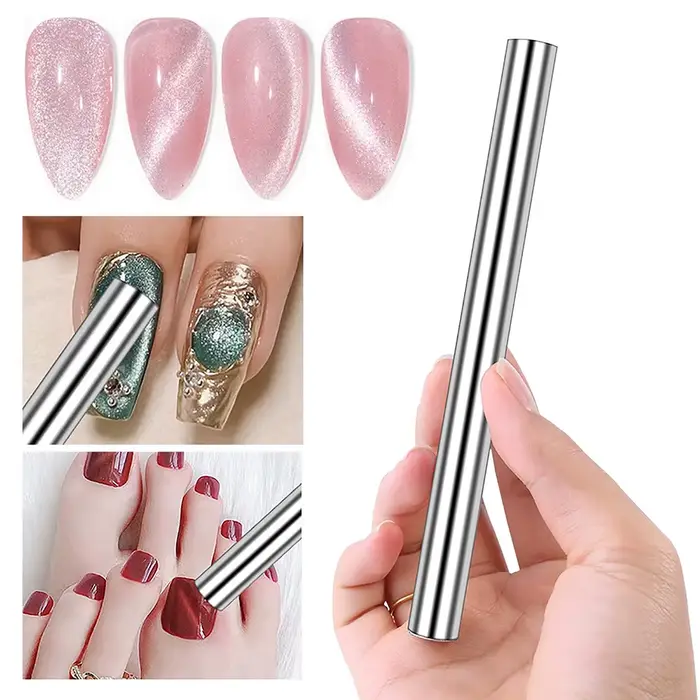 Aimant cylindrique chaud pour oeil de chat vernis Gel UV avec décoration d'art des ongles outils magnétiques d'ongle de