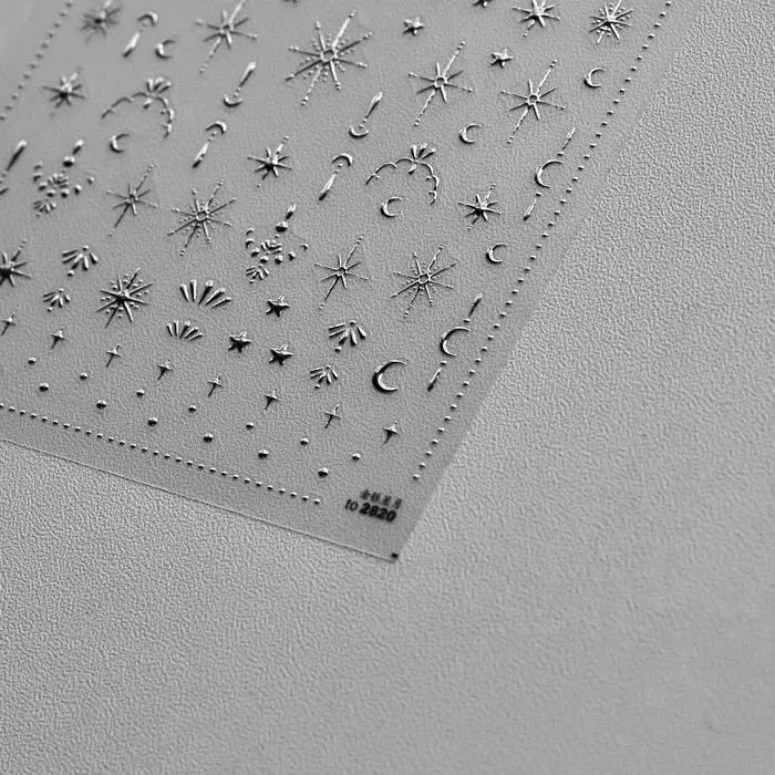 Autocollant pour ongles bronzants, adhésif Transparent sur le dos, pour Nail Art, Cool, étoile à cin