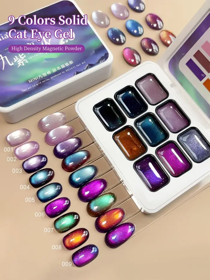 Jillradia 9 Couleurs Gel à Tapoter Semi-Solide Effet Estompé Haute Saturation Populaire Spécial Salon de Manucure