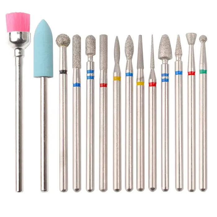 14 pièces/ensemble perceuse à ongles Machine peu ongles Gel enlèvement outils de polissage pédicure