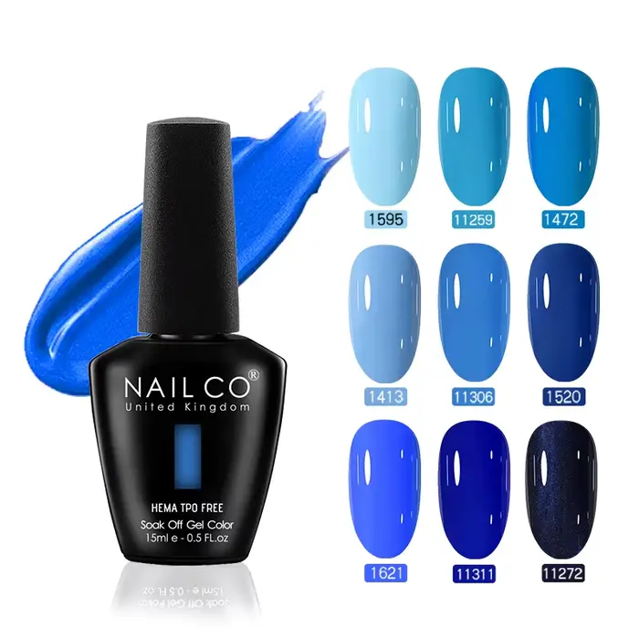 NAILCO série de couleurs bleues vernis à ongles Gel pour manucure Nail Art