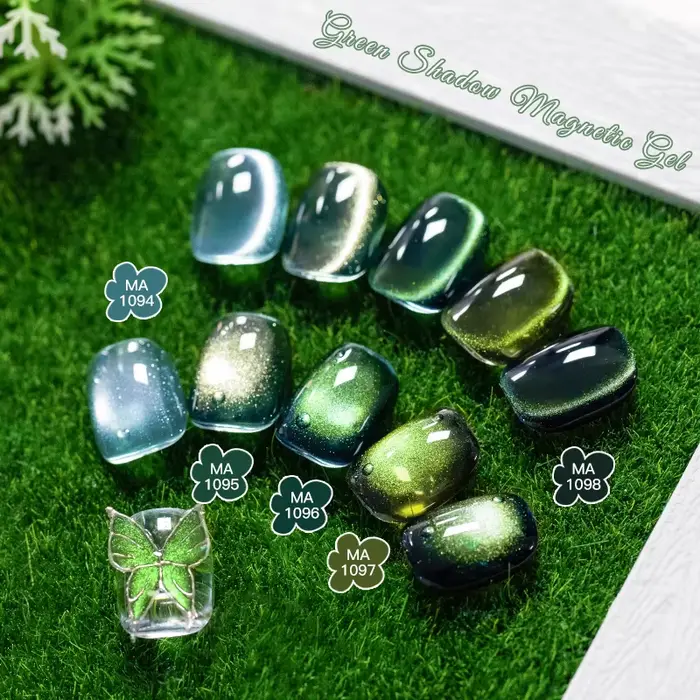 MEET ACROSS 7ml Gel magnétique œil de chat émeraude foncé