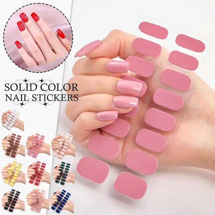 Autocollant pour ongles en Gel Semi-durci
