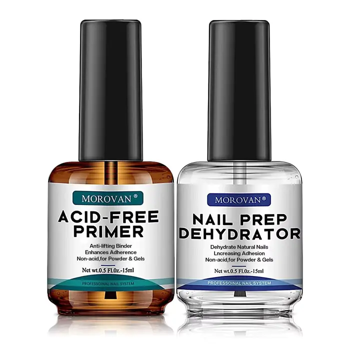 Déshydrateur d'ongles naturel Morovan et déshydrateur d'ongles d'apprêt sans acide pour vernis à ong